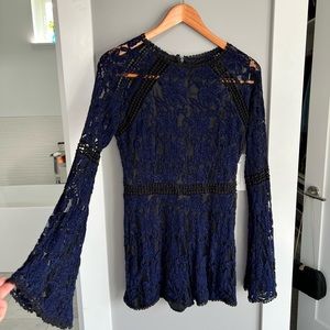 Lace Long-Sleeved Romper